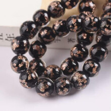 10 píosa coirníní scaoilte scragall cruinne lámhdhéanta teimhneacha lampwork gloine DIY-12mm-dubh