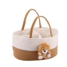 Handwoven Rope Storage Basket for Baby Clothes and Toys