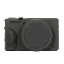 G7X Mark III kameraveske – avtakbart objektivdeksel, mykt silikonetui til Canon PowerShot G7X III, kompatibelt med G7X-tilbehør – Glamour Black