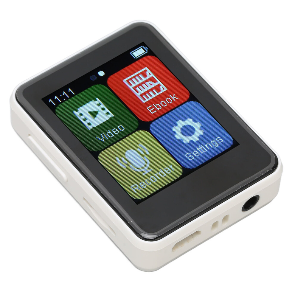 Mp3 Player With 32Gb Bluetooth 5.0 Full Touchscreen Hd & Fm Radio White 8011387622367