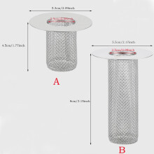 1PC Stainless Steel Bathroom Sink Drain Strainer, Hair Trap & Anti-Clog Filter Mesh Basket – Compatible with Standard Drains