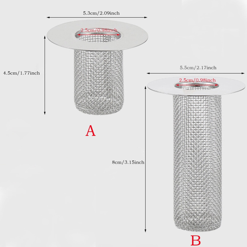 1Pc Stainless Steel Bathroom Sink Drain Strainer, Hair Trap & Anti-Clog Filter Mesh Basket Â Compatible With Standard Drains 9101399500377