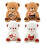 Heart Plush Teddy Bear Soft Stuffed 4PCS 25cm 1