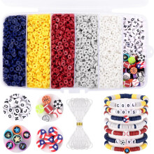 Clay Beads Bracelet Making Kit for Beginners – 5000 Pcs Polymer Clay Beads + Charms, DIY Jewelry Craft Kit, Birthday Gift for Kids 6-13