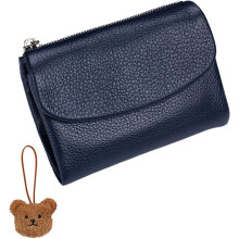 Precious Unisex Pebble Real Leather Wallet - Soft Small RFID Anti Theft and Waterproof Purse for Women and Men Daily Use
