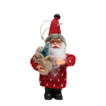 Décoration de Noël en tissu et peluche, Père Noël debout, pendentif, décoration de bureau