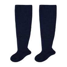 Women's Knee-High Compression Socks for Football, Non-Slip Towel Sole, Dark Blue, One Size – Compatible with All Foot Sizes