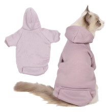 Moletom com capuz para cachorro, quente, à prova de vento, de algodão felpudo, para o inverno.