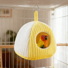 Calda amaca in peluche per uccelli di piccola taglia e pappagalli – Sacco a pelo in cotone con ganci in metallo, compatibile con gabbie standard