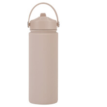 Bouteille d'eau de 500 ml (17 oz) en acier inoxydable à double paroi isolée sous vide pour les sports de plein air — Large ouverture, paille