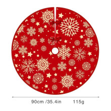Upgraded Christmas Ornaments Christmas Tree Skirt Printed Tree Skirt Home Christmas Tree Decoration J