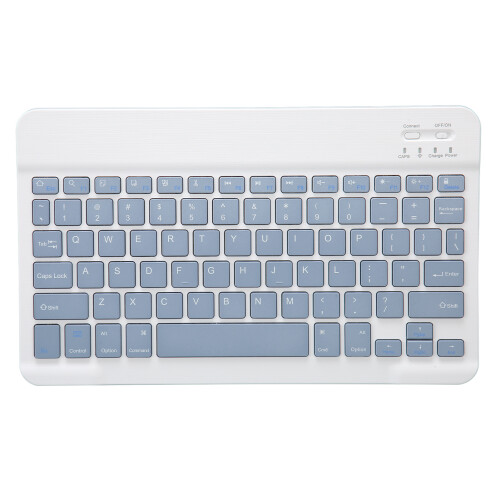 Ultra Slim Portable Wireless Tablet Keyboard for IOS, Android, Win, OS X - Mist Blue 1
