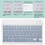Ultra Slim Portable Wireless Tablet Keyboard for IOS, Android, Win, OS X - Mist Blue 4