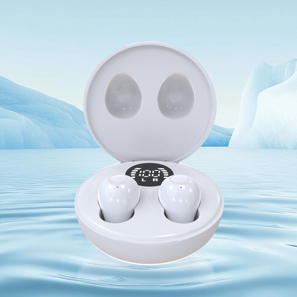 Mini Invisible Sleep Earbuds, Noise-Isolating & Comfortable, With Digital Power Display Â Compatible With All Devices Beige 9087558643775