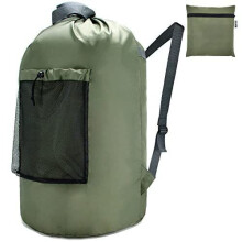 Large Laundry Bag Backpack Laundry Backpack with Shoulder Straps and Mesh Poc...