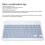 Ultra Slim Portable Wireless Tablet Keyboard for IOS, Android, Win, OS X - Mist Blue 6