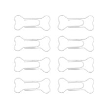 30Pcs Bone Shape Plastic Covered Wire Fancy Paper Clips, MultiPurpose Bookmarks