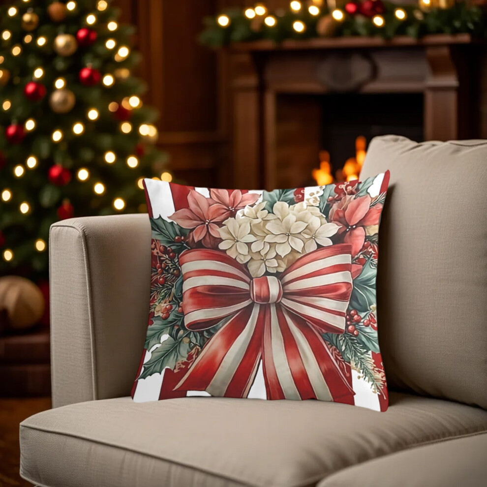 Upgraded Christmas Pillow Covers 17.7x17.7 Inches Decorative Pillow Cases With Soft Fabric Hidden Zipper For Home Decor L