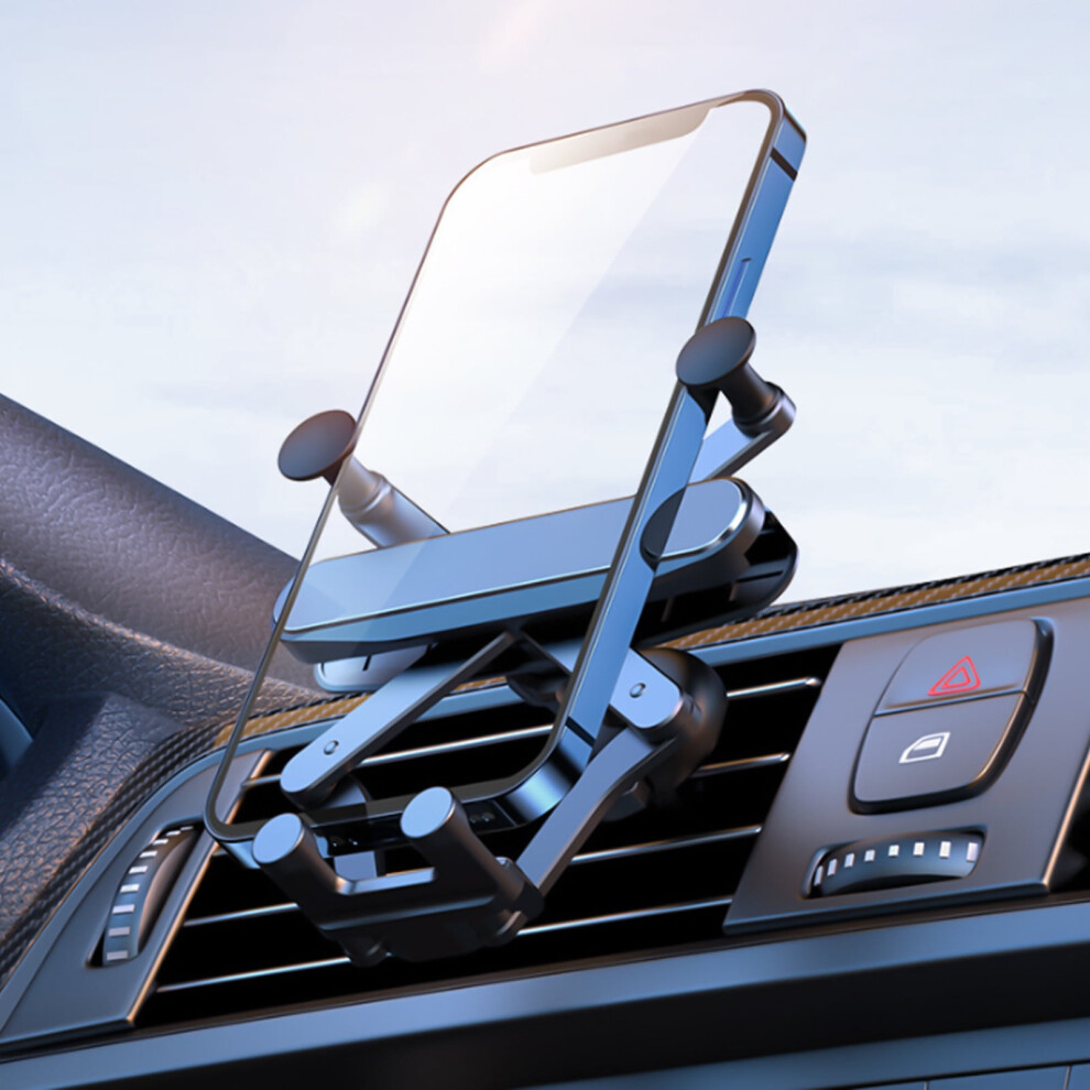 Car Vent Phone Mount, Plastic Gravity Holder With 360 Rotation For 4.7-7 Inch Smartphones Hands-Free Black 974856489893