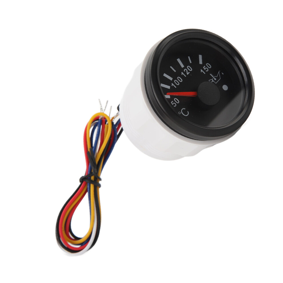 52Mm Oil Temp Gauge Dc 9Â32V 50Â150C With Color Back For Marine & Rv Light/Black 4971387622184
