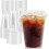 20 oz Clear Plastic Cups with Lids, Food-Safe Cold Drink 1