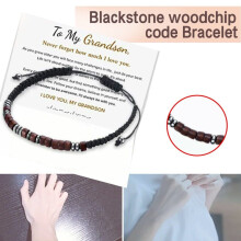 Till mitt barnbarn, jag älskar dig Morsekodarmband, herrarmband, berlockarmband.