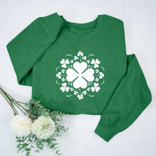 Women's St. Patrick's Day Sweatshirt Round Neck Long Sleeve with St. Patrick's Print Casual and Festive Style
