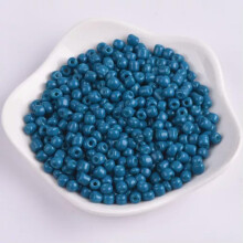 Kleine runde Glasperlen (2 mm, 3 mm, 4 mm) für Schmuckherstellung – 1000/500/200 Stück – Pfauenblau