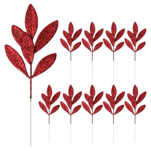 Red Tree Picks 10Pcs 12.7X4X0.08In For Christmas Party