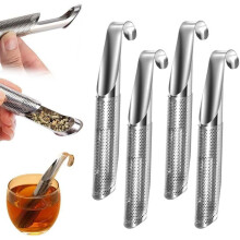 Stainless Steel Tea Diffuser, 2024 New Tea Artifact Creative Pipe, Stainless Steel Tea Infuser with Hanging Hook Handle for Loose Tea and Leaf Coffee