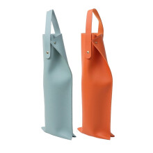 Juego de bolsas de cuero para vino para almacenamiento y transporte de botellas (2 unidades)