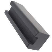 Floor Mirror with Wood Frame Stand 1 Set Dark Grey