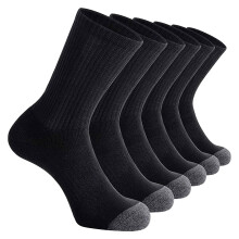 5Pcs Men's Ankle Socks, Solid Color Basketball Socks with Arch Compression & Cushioning