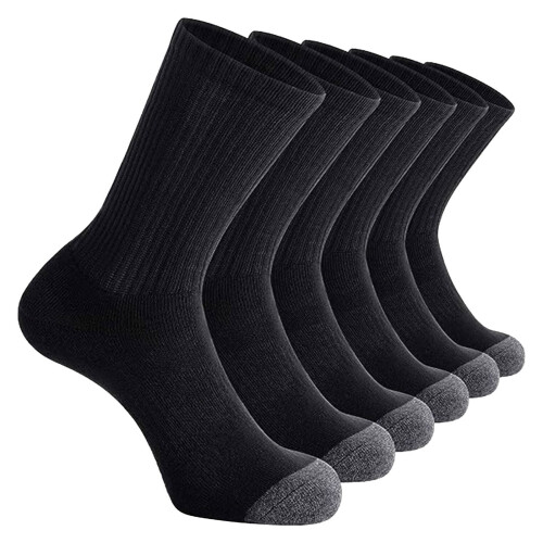 5Pcs Men's Ankle Socks, Solid Color Basketball Socks with Arch Compression & Cushioning