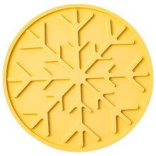 Silicone Heat-Resistant Table Mat – Snowflake Pattern, Portable Round Pot Holder & Dish Drying Mat, Compatible with Air Fryer