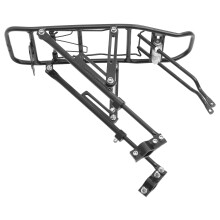Soporte portaequipajes de aleación de aluminio para bicicletas.