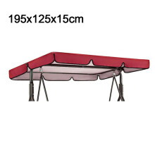 Outdoor Swing Chair Canopy Courtyard Waterproof And Dustproof Swing Sunshade Red 195 x125x15cm