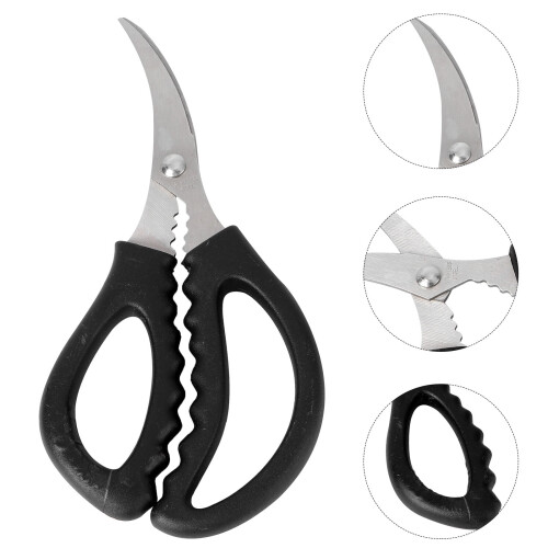Meeresfrüchteschere aus Edelstahl mit ergonomischen Griffen, 3 Stück