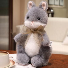 Easter Bunny Stuffed Animal with Bandana Soft Lovely Realistic Plush Toys Personalized Basket Gift - Custom Text on Bandana 7.8in Gray