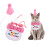 Broderad halsduk och mössa för katt och hund, 1-pack 1