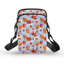 Maple Leaf Crossbody-Tasche, doppelstöckig, für Erwachsene, für Freizeitreisen, 4,33 x 1,97 x 7,09 cm
