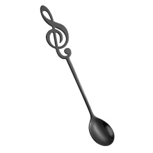 Stainless Steel Treble Clef Coffee Spoon - Musical Note Themed Utensil For Dessert, Tea & Coffee Stirring, Elegant G-Shape Design