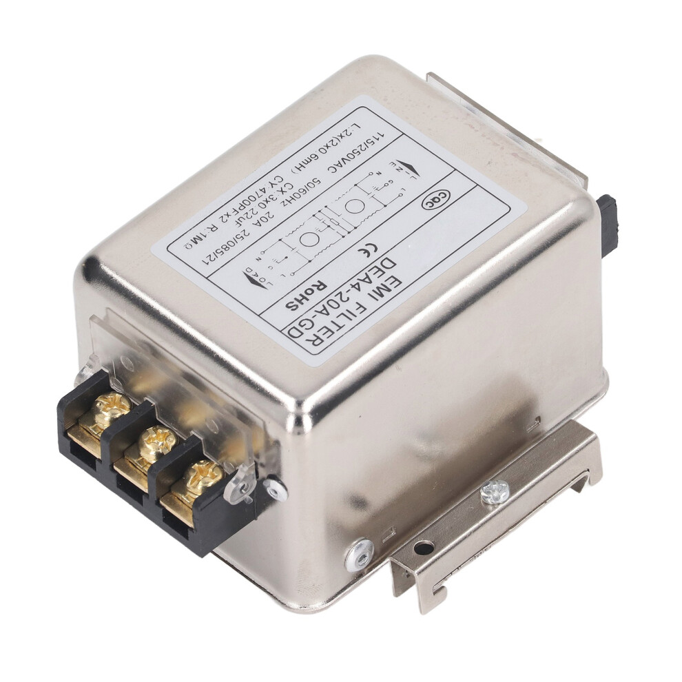 Emi Filter 2 Pole 20A 115V Power Noise Suppressor For Industrial Use 8391387622476