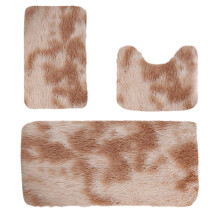 3-Piece Mixed Color Bath Mat Set, Soft Absorbent Velvet Fleece Memory Foam, Non-Slip, Machine Washable, Quick Dry – Compatible with Standard