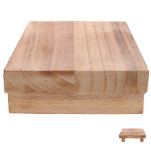 Step Stool Wood Light Brown Foot Stools for Home Users Entryway 1Pack