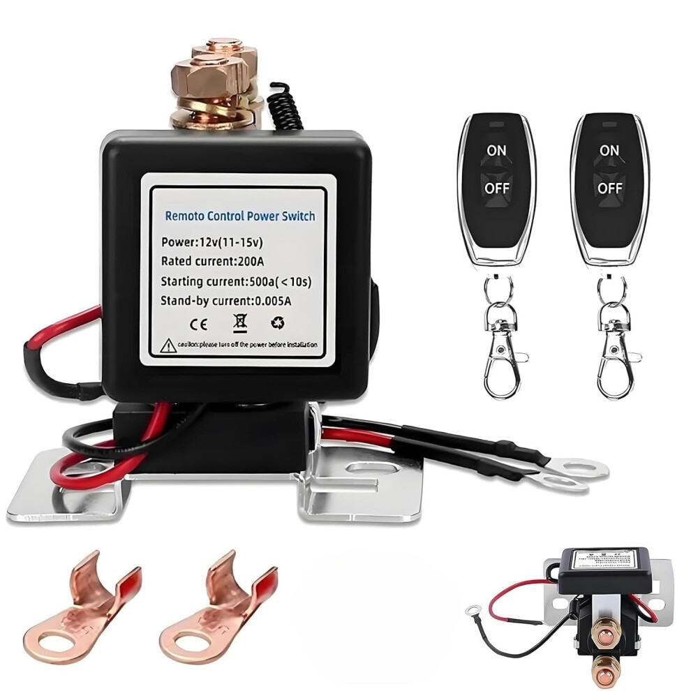 Leutsin Wireless Remote Battery Relay Switch For 12V/24V 9399596295107