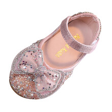 Toddler Girls Dress Shoes Mary Jane Rhinestone Ballerina Flat Pink 11-11.5 Years