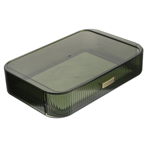 1Set Storage Bin with Drawers for Office and Living Room Green Rectangular Shape 20x30x6in