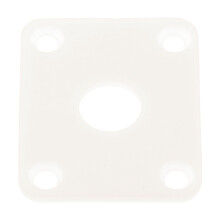Electric Guitar Input Jack Plate White ABS Plastic 1 Set