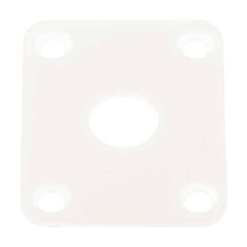 Electric Guitar Input Jack Plate White ABS Plastic 1 Set